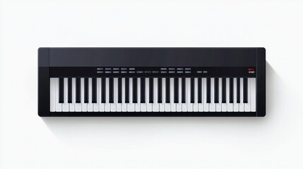 High-detailed vector keyboard design with textured keys, professional style, white background