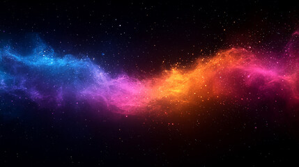 Fototapeta premium Vibrant colored light rays resembling constellations streaming across a dark cosmic background evoking themes of wonder connection energy and the vast mysteries of the universe