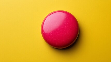 Simple red dot centered on a smooth yellow surface with soft texture