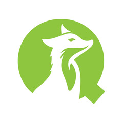 Initial Letter Q Pet Logo Design Concept With Dog Symbol Vector Template