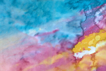 Close-up of my own painting in various colors.