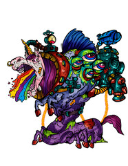 horse in the rainbow