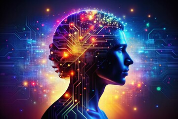 Digital Mind: A Fusion of Technology and Thought Through Double Exposure Photography Showcasing the Interplay of Human Emotion and Modern Innovations in a Stunning Visual Experience