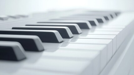 Minimalist vector illustration of a sleek keyboard, isolated on a clean white background