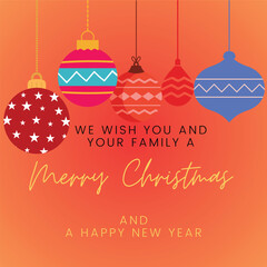 Happy Merry Christmas celeberation text design