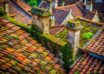 Macro Photography: Magnificent Old House Roofs - Detailed Textures & Architectural Details