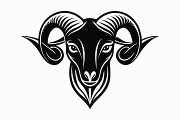 Design a logo featuring the head of a ram B.eps