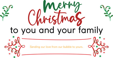 Happy Merry Christmas celeberation text design
