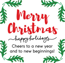 Happy Merry Christmas celeberation text design