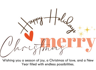 Happy Merry Christmas celeberation text design