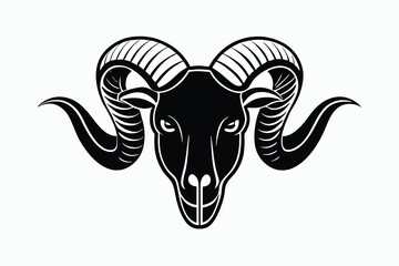 Design a logo featuring the head of a ram J.eps