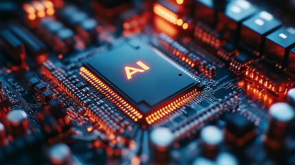 futuristic computer chip blank processor showcasing the potential of artificial intelligence symbolizing innovation technological advancement and the limitless power of AI-driven computing
