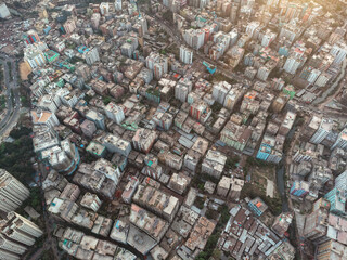 Dhaka City: Aerial Shot of Dense Building Layout
