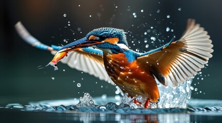 Kingfisher's Dive: A Cinematic Moment on the Water