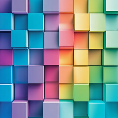 Colorful  D Cube Blocks Abstract Background Texture