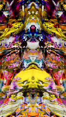 Fototapeta premium Abstract art background . Hand painting artwork on canvas 