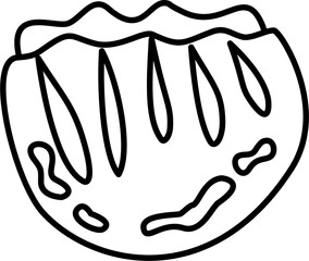 Prawn mandu outline