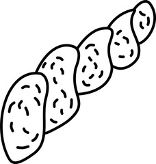 Twisted donut outline