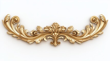 Detailed antique gold frame with an empty natural background

