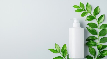 A close up shot of a bottle of shampoo with a green leaf design and the text 0 parabens and sulfates, highlighting the product safe and natural formulation.