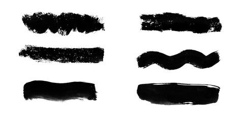 Set of vector paint brush stroke, ink splatter and artistic design elements. Dirty watercolor texture, box, frame, grunge background, splash or creative shape for social media. Abstract drawing.