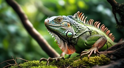 Serene Iguana: A Nature Portrait in Detail