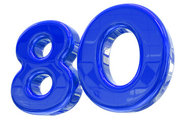 Blue Number 80