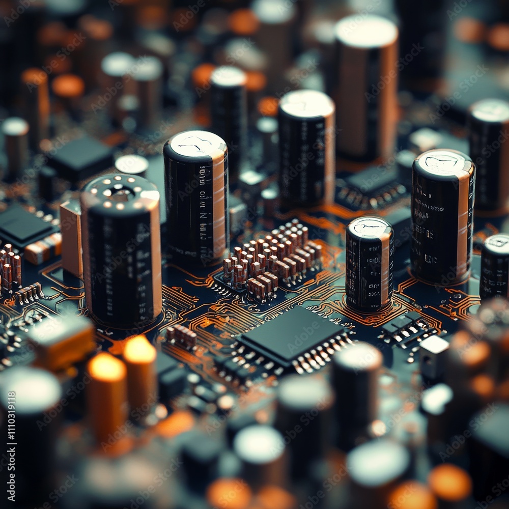 Poster microcircuits and radio components from electrical appliances