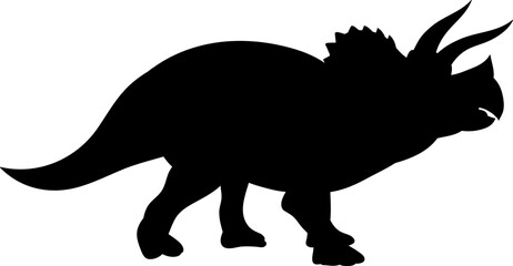 dinosaur on white background silhouette, vector