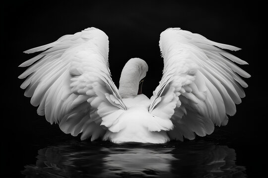 white swans