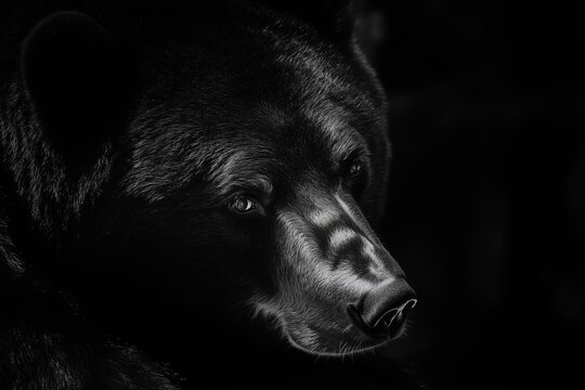 portrait of a black bear