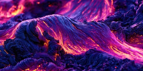 Obraz premium Lava flow with purple and orange colors
