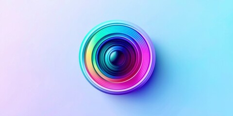 Colorful camera lens with a black center