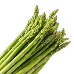 A bunch of asparagus isolated on a transparent background