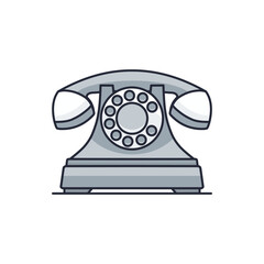 Vintage telephone illustration showcasing a rotary dial and receiver