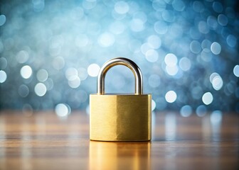 Golden Padlock Symbolizing Healthcare Data Security in Hospitals to Emphasize Patient Confidentiality and Strong Data Protection Measures for Modern Medical Facilities