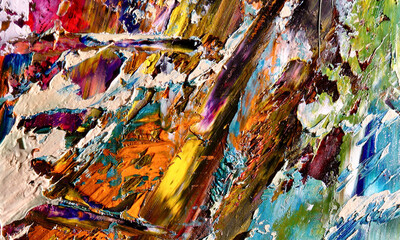 Abstract art background . Hand painting artwork on canvas 