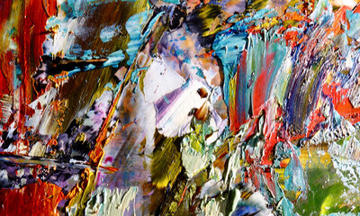 Abstract art background . Hand painting artwork on canvas 