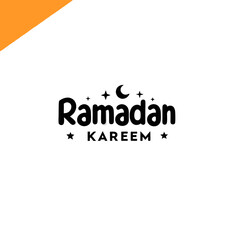 Ramadan Kareem Calligraphy and Typography Banner Vector Illustration for Elegant Designs