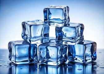 Ice Cubes Isolated: Crystal Clear, Refreshing, and Chilled Perfection for Beverage Photography, Cool Drinks, Texture, and High-Quality Stock Images for Creative Projects