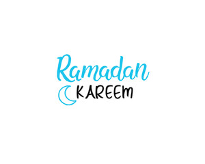 Ramadan Kareem Calligraphy and Typography Banner Vector Illustration for Elegant Designs