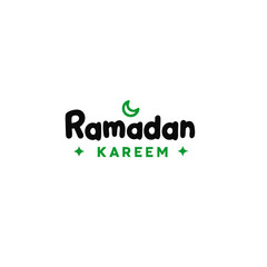 Ramadan Kareem Calligraphy and Typography Banner Vector Illustration for Elegant Designs