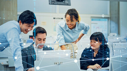 cooperation, colleague, brainstorm, business, work, team, digital, dx, digital transformation,...