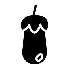 Brinjal Delicious Eggplan Glyph Icon