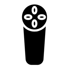Cucumber Fruit Vegetable Glyph Icon