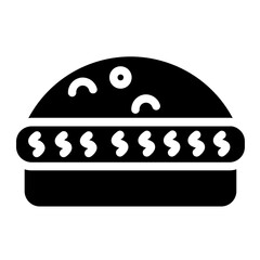 Burger Drink Fast Glyph Icon