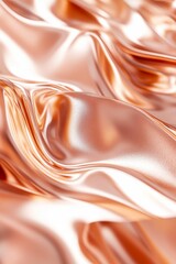 Fototapeta premium Abstract copper fabric, flowing, shiny, smooth.