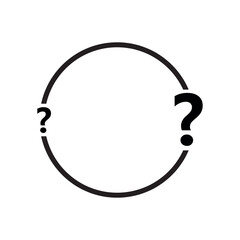 black frame with question text area	