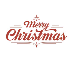 A Merry Christmas typography design. svg png isolated background. transparent background.