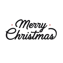 A Merry Christmas typography design. svg png isolated background. transparent background.